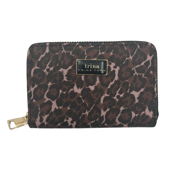 TRINA TURK Leopard Small Zip Around Wallet in Gift Box NWT NIB - Picture 1 of 4